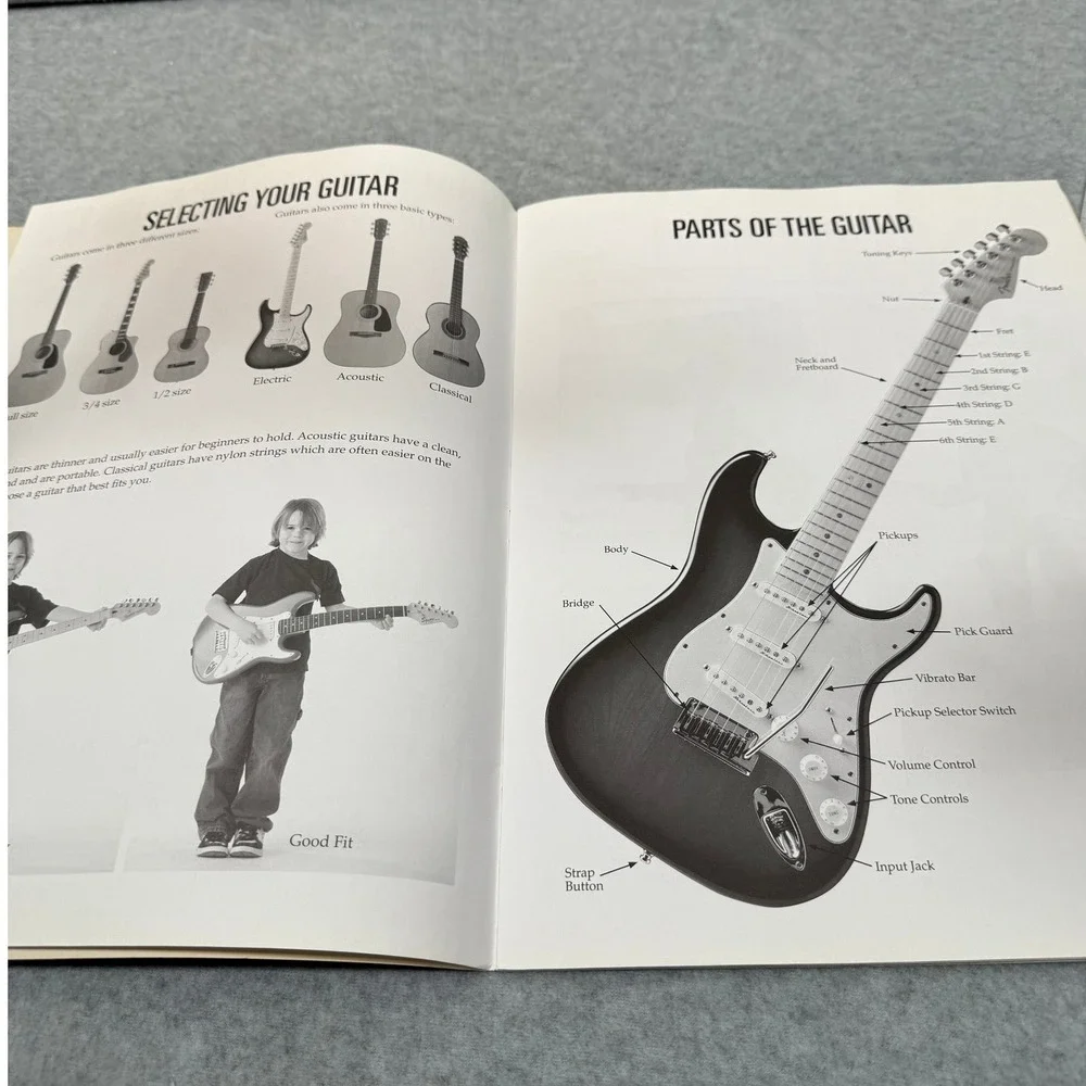 Hal Leonard Guitar for Kids Method Book w CD Beginner Acoustic Electric Beginner